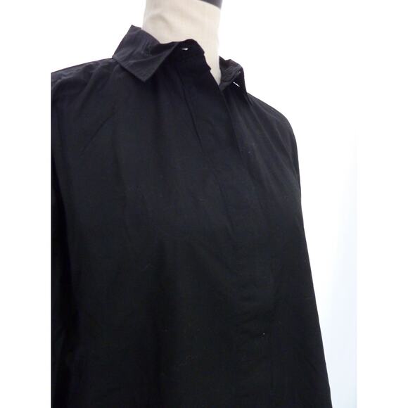 NWT Everlane Minimalist Black Oversized Long Sleeve Button Down Shirt XXS Cotton - Picture 7 of 8